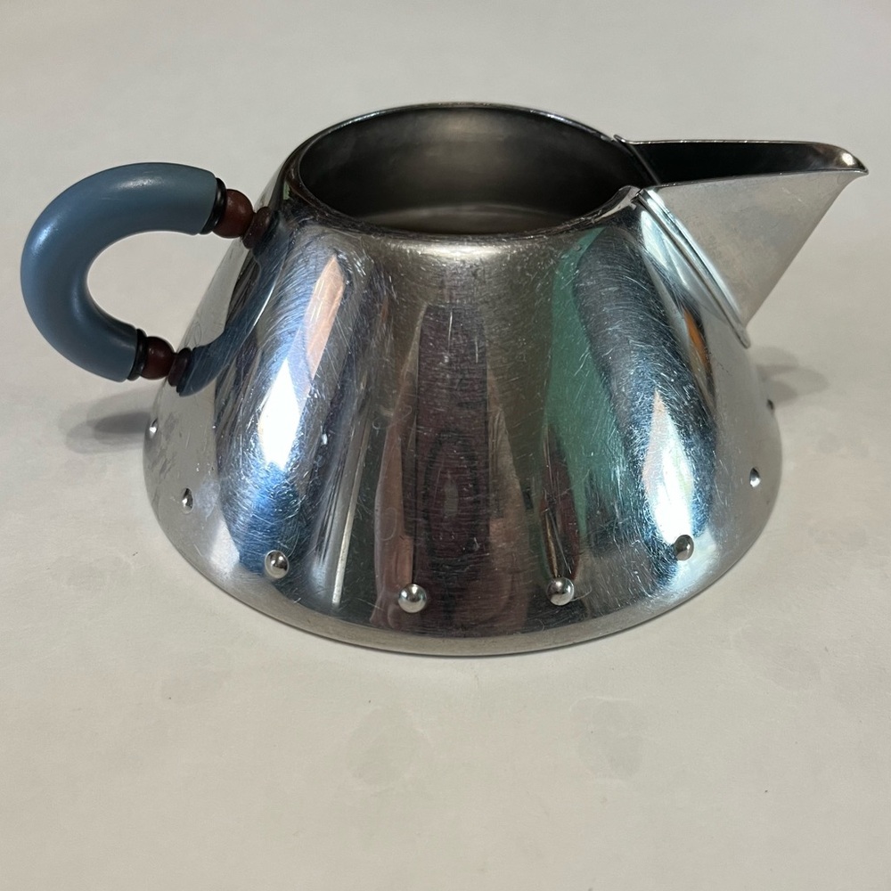 Alessi Creamer  18/10 Blue handle Stainless Steel Made in Italy Michael Graves